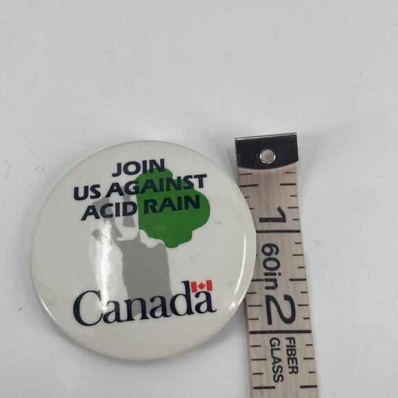 Vintage join us against acid rain Canada pin - Picture 4 of 4